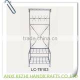 KZ8-06070 Modern Wrought Iron Metal Cloth Standing Model Coat Rack thumbnail-4