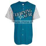 Latest Style Different Color 100% Polyester Sublimatio Jersey Baseball ,Custom Pinstripes Different Color Speedo Baseball Jersey thumbnail-3