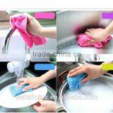 Wholesale Natural Environmental Protection Non-stick Oil Wood Fiber Towel Wool Magic Sponge Cloth Wash Bowl Dish Rags thumbnail-2