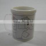 Color Your Own Plastic Mug/ Cyo Mug / Plastic Artist Mug With Paper Insert /plastic Cup thumbnail-1