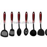 KU4003 FDA & LFBG Silicone Handle 8PCS Nylon Kitchen Utensil Set