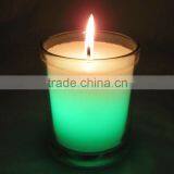 Led Candle With Real Flame in Glass Cup thumbnail-1