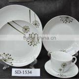 30pcs Porcelain Tableware, Round Porcelain Dinnerware,