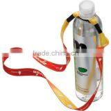 3/4" Recycled PET Dye-Sublimated Water Bottle Shoulder Strap With Expandable Rubber O-Ring