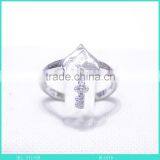 925 Sterling Silver Heart Shape Key Charming Ring Design for Girl With cz Stone thumbnail-1