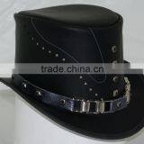 Top Hat, Steampunk, Goth, Grunge, Genuine Leather thumbnail-3