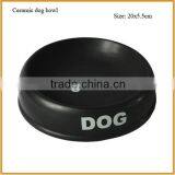 Handmade Black Ceramic Dog Bowls Pet Bowls for Sales