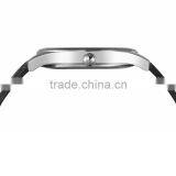 Product 316L Steel Brushed PVD Gold Bezel Black Genuine Leather 5ATM Water Resistant Date Display Vogue Couple Watch thumbnail-6