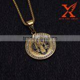 Stinless Steel God Best Friend Forever Saudi Gold Pendant thumbnail-5