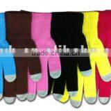 Finger Touch Gloves for IPone, Tablet PC, ATM Devices With Variety Colors and Models