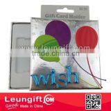 Top Grade Gift Card Holder Bright Printing Cardboard Card Holder