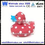 Plastic dotted duck pvc animal