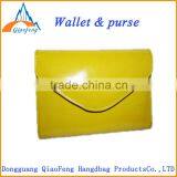 Women Gold Yellow Shiny Wallet , pu Fashionable Purse