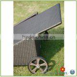 Hot Sale Plastic Rattan Material Dimensions Sun Lounger thumbnail-4