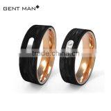 Sterns Wedding Rings Catalogu Solid Carbon Fiber Couple Ring His and Hers 925 Silver Wedding Rings thumbnail-5