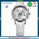FS FLOWER - Chinese Wholesale Unisex Women Men Watches Luxury Japan Moonphase Chronograph Movt Watches thumbnail-4