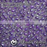 High Quality Fashion JS Glass Seed Beads - L010# Lustered Dyed Purple Transparent Rocailles Beads For Garment & Jewelry