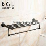 New Design Wall Mounted Bathroom Accessories Stainless Steel 304 Black Finishing Towel Shelf-11920