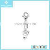 Personalized Silver Jewelry 925 Sterling Silver Treble Clef Music Charm in Sterling Silver thumbnail-2