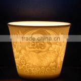 Porcelain Christmas Candle Holder -40101U thumbnail-1