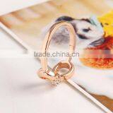 2016 New Fashion Jewelry 14k Real Rose Gold Plated Crystal Piston Ring thumbnail-6