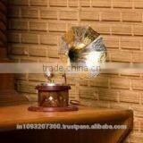 Wooden Small Desk Craved Gramophone With Brass Horn, Item Number Sai-1076 thumbnail-1