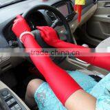 White Black Red Finger Design Spandex Cheap Long Evening Gloves for Women thumbnail-2