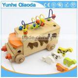 Animal Shape Sorter Truck and Bead Maze - Pull Along Toy - Animal in Many Shape Blocks thumbnail-3