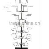 Special Retail Hat Cap Metal Rack Rotating Spinner Floor Standing thumbnail-2