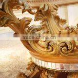 French New Classic Dining Room Furniture Buffet Sideboard Cabinet With Mirror Antique Floral Wooden Carved Commode Cupboard thumbnail-5