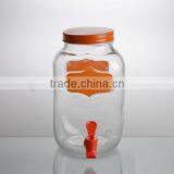 135oz Glass Dispenser Place Part Paper Orange Transfer With Orange Tap thumbnail-1