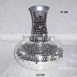 Glass Mosaic in Two Colours on Iron Vase Other Colours Available thumbnail-1