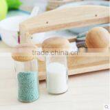 Bamboo Spice Rack Set With Glass Jar, Bamboo Spice Rack With Glass Jar, Wooden Spice Rack