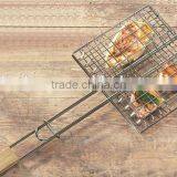 BBQ Three Fish Wire Grill With Chrome Plate thumbnail-2