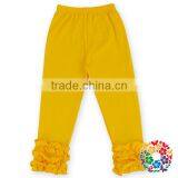 New Arrival 100% Cotton Kids Ruffle Pants Many Colors Ruffle Capri Pants Wholesale Best Prices Ruffle Pants thumbnail-5