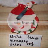 Wholesale Ceramic Cake Plate & Butter Knife for Christmas Decoration thumbnail-1