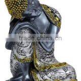 Antique Polyesin Sitting Buddha Statue thumbnail-1