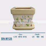 Vietnamese Ceramic Sandblasting Mini Flower Pot BN-M128 thumbnail-1