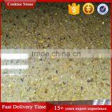 Crystal shining golden artificial quartz stone slab