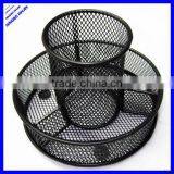 Office Desktop Round Wire Mesh Stationery Holder thumbnail-1