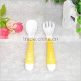 Wholesale Safe PP Plastic Baby Fork&spoons /custom Baby Feeder Plastic Fork&spoons thumbnail-3