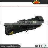 Wholesale OEM Q5 LED Mini 3w Police Zoomable Flashlight With 14500 Batteiy and Charger thumbnail-1