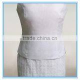 Fashion White Embroidered Design 3-Piece Skirt And Blouse Sets thumbnail-3