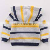 Customized Kids Zipper Classic Stripes Cotton Hoodies thumbnail-3