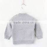 Cartoon Bear Jacquard Boys Crewneck Knitted Sweater thumbnail-2