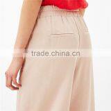 Casual Loose Wide Leg Tall Sateen Pink Slacks Pink Dress Pants Womens thumbnail-4