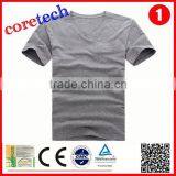 Plain Blank Mens Slim Fit V-neck T-shirt Factory thumbnail-3