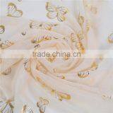 Imitation Silk Scarves & Wraps Rectangle Golden Beige Butterfly Yiwu Scarf thumbnail-3