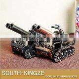 Retro Style Mini Tank Iron Metal Model thumbnail-1