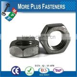 Made in Taiwan Alloy Heavy Zinc Finish Steel Hex Jam Nut